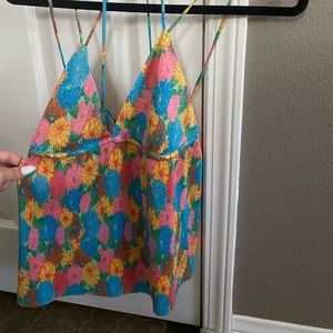 Multicolor Zara Tank blouse worn once